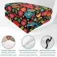 thumbnail image 4 of King Quilt Set 96''x106'', Boho Flower Lightweight Summer Bedspread Coverlet Set with 2 Pillow Shams, Red Blue Yellow Colorful Mexico Tribal Breathable All Season Quilt Bedding for Bedroom/Guest Room, 4 of 9