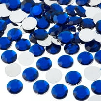 John Bead 400-Piece 12mm (SS50) | Royal Blue Acrylic Round Flat Back Rhinestones