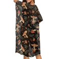 thumbnail image 5 of FKELYI Retro Mushroom Leaf Print Kimono Cover Up for Women Summer Beach Coverup Half Sleeve Kimono Cardigan Sheer Beachwear Comfy Resort Wear for Ladies Casual Outfit, 5 of 6