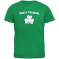 thumbnail image 1 of St. Patrick's Day - North Carolina Shamrock Irish Green Adult T-Shirt, 1 of 1