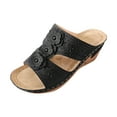 thumbnail image 2 of Xunlbb Clearance Sale Sandals! Women's Summer Leisure Comfortable Rhinestone Flower Wedges, 2 of 8