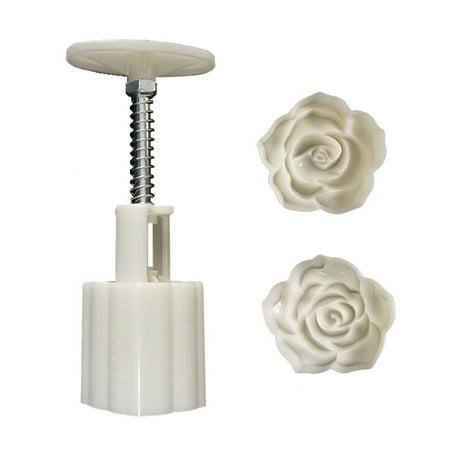 

HIABIO Mooncake Mold 50g Rose Flower Stamp Cake Cookie Mould Cutter Hand Pressure Food Grade Baking Accessories