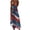 Dark Blue, variant on 4Th Of July Boho Dress For Women Summer Star Printed Maxi Dresses Sleeveless V Neck Flowy Beach Seaside Women's Hawaiian Dress
