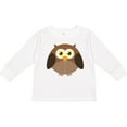 thumbnail image 3 of Inktastic Owl Fat Brown Boys or Girls Long Sleeve Toddler T-Shirt, 3 of 5