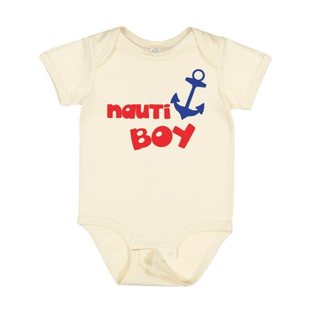 

Inktastic Nauti Boy Boat Anchor Sailor Sailing Nautical Gift Baby Boy Bodysuit