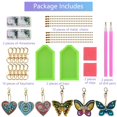 thumbnail image 4 of 10 Uds. Llavero con pintura de diamantes DIY, Kits de pintura de diamantes con forma de corazón de amor y animales para manualidades para mujeres y niñas, monedero/llave oso de fresa Hogar, 4 of 5
