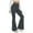 Dark Gray, variant on Womens High Waist Flare Pants, Wide Leg Bootcut Yoga Pants Soft Lounge Casual Slim Solid Color Workout Pants