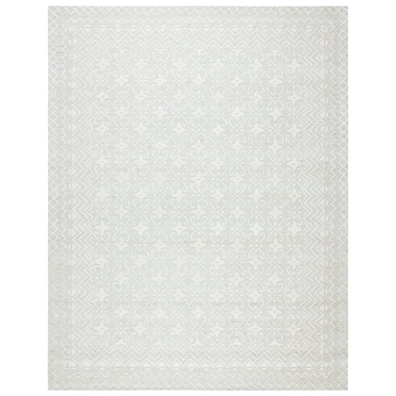 Safavieh Blossom Azura Geometric Wool Area Rug, Gray/Ivory, 9' x 12'