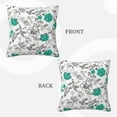 thumbnail image 3 of ZICANCN Green Spotted Flowers Throw Pillow Covers, Bed Couch Sofa Knit Decorative Pillow Covers for Living Room Farmhouse, 18"x18", 3 of 8
