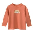 thumbnail image 2 of ATOGUTA Boys' Tops, Tees & Shirts Kids Girls Fashion Crewneck Tops Layering Tees Cute Fall Outfits Orange, Size 2T-10, 2 of 5