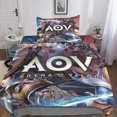 thumbnail image 1 of Arena Of Valor 3d Bedding Set, 2 Pcs Aov Bedding Set Microfiber Duvet Cover Pillowcases With Zipper Closure For Single Or Double Bed Single, 1 of 5