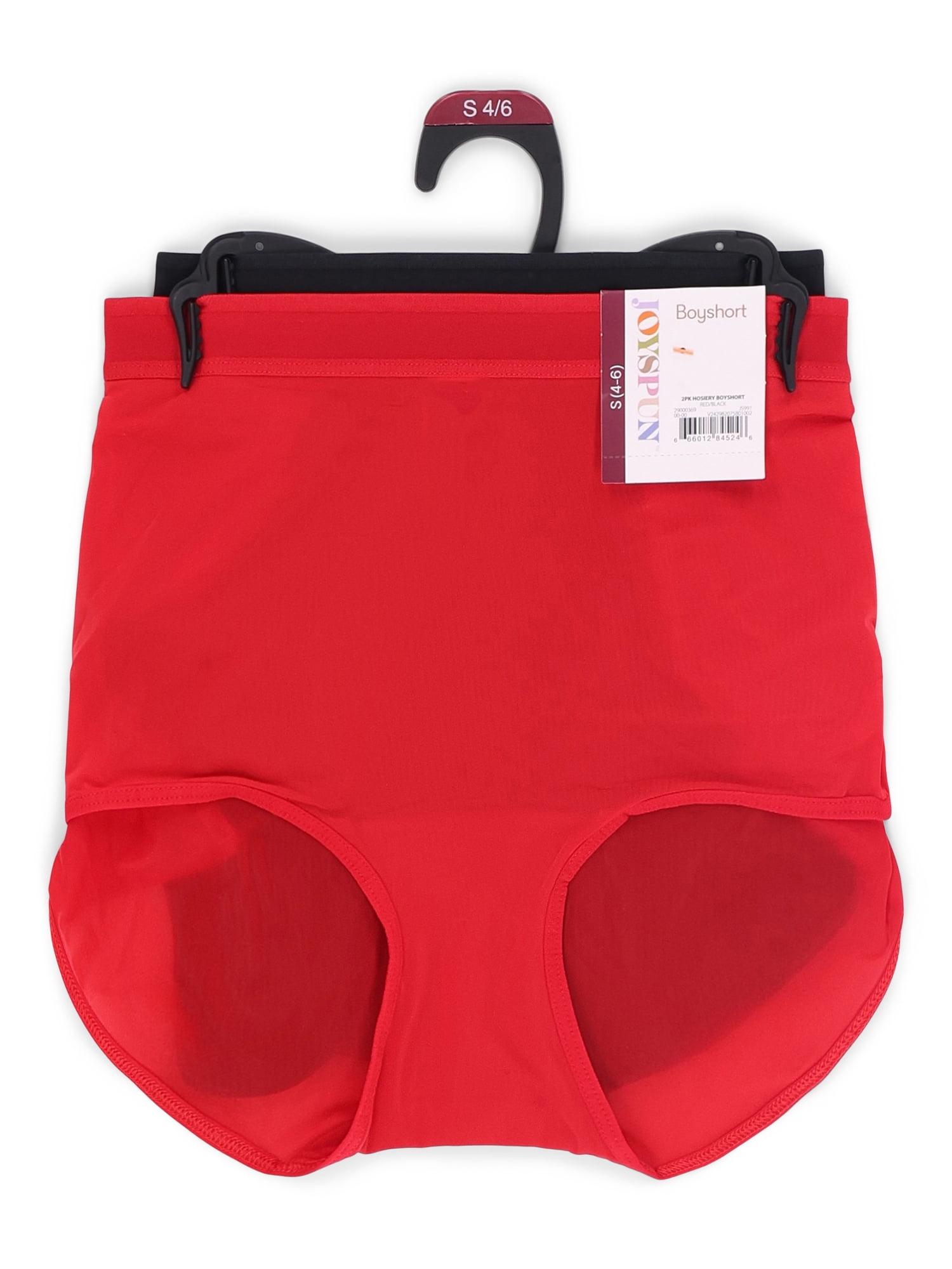 Joyspun Women's Micro Boyshort Panties, 2-Pack, Sizes XS-3XL