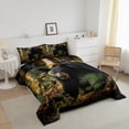 thumbnail image 3 of Erosebridal Black Bear Full Size Comforter Set, Animals Wildlife Lightweight Comforter, Trees Woodland Nature Bedding Comforter Sets For Bedroom, Black Brown Rustic Bedding Set, 3 of 6