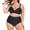Black Polka Dot, variant on Women's Tummy Control Swimsuit Bikini Set V Neck Two Piece Bathing Suits Swimwear