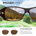 thumbnail image 4 of Xagger Oversized Wrap Around Sport Polarized Sunglasses for Men Driving Fishing Golf TR90 Frame Sun Glasses, 4 of 6