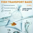 thumbnail image 2 of Clear Plastic Fish Bags, 9 x 18 Inch, 2 Mil Poly Fish Transport Bags, Pack of 1000, Unprinted Clear Poly Bag for Aquarium Species Transfer and Transport, 2 of 8