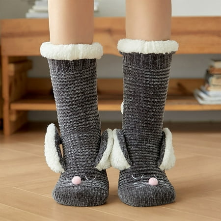 

DENGDENG Women Soft Warm Thick Fluffy Sleeping Slipper Socks Winter Fuzzy Socks
