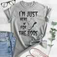 thumbnail image 2 of I'm Just Here For The Boos Shirt, Unisex Women's Men's Shirt, Funny Horror T-shirt, Ghost Shirt, Heather Gray, X-Large, 2 of 6