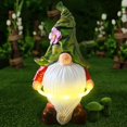 thumbnail image 1 of Estatua de gnomo de jardín solar con luces LED de resina sintética con energía solar Hula Hoop Gnome con luces LED de energía solar para jardín, patio, césped, decoración al aire libre kaili Sencillez, 1 of 5