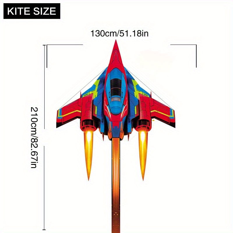 Adult Fighter Airplane Bomber 3D Kite Multicolor Design Perfect For Outdoor Beach Park Entertainment