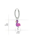 thumbnail image 2 of 925 Sterling Silver Flamingo Hoop Earrings, 2 of 7