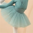 thumbnail image 4 of HAOTAGS Girls Tutu Skirts,Solid Lightweight Elastic Waist Performance Dance Skirt Green 7-8, 4 of 7