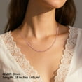 thumbnail image 5 of FindChic Herringbone Necklace for Women Rose Gold Plated Chokers 3mm Flat Snake Chain Birthday Mothers Day Jewelry Gifts Her Mom Wife Lady Female Adults Age Ideas, 18inch, 5 of 9