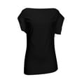 thumbnail image 6 of Blczomt Dressy Casual Womens T-Shirts Summer Puff Sleeve Black T Shirt Plain Soft Trendy Women Blouse, 6 of 7