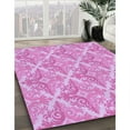 thumbnail image 3 of Ahgly Company Machine Washable Indoor Square Transitional Pastel Purple Pink Area Rugs, 6' Square, 3 of 7