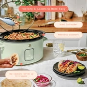 Beautiful 4Qt Slow Cooker with Touch-Activated Display, Sage Green by Drew Barrymore