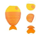 thumbnail image 6 of Dualoai Fish Shaped Hanging Paper Lantern Cute Handmade Kids Room Decor for Festival Yellow, 6 of 9