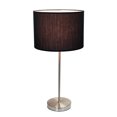 thumbnail image 3 of Simple Designs Brushed Nickel Stick Lamp with Fabric Shade, 3 of 4