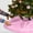 Baby Pink, variant on FabricLA Black Faux Fur Tree Skirt Cut - 48-Inches with Rounded Edges (No Backing) for Christmas