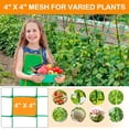 thumbnail image 4 of HLONK Climbing Plant Trellis 5.9” x 8.9” Green Nylon Rectangle Trellis (27 Count), 4 of 5