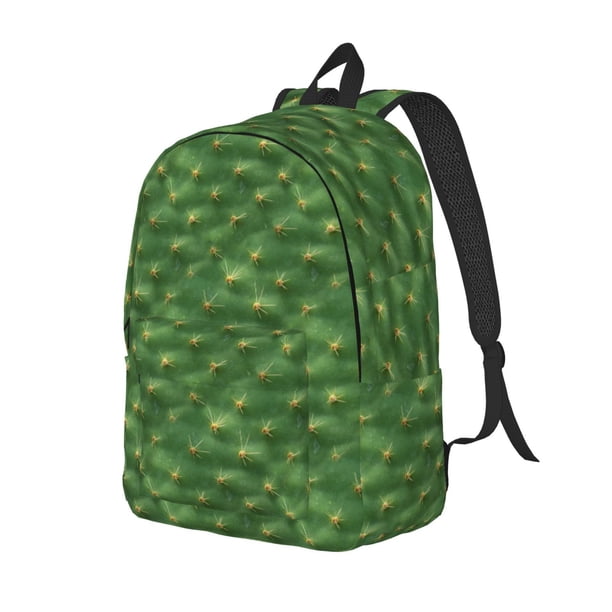 Disketp Cactus 3 print Canvas Backpack Lightweight Travel Daypack Student Rucksack Laptop Backpack-Small