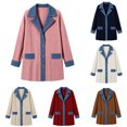 thumbnail image 2 of Zecgelong Stylish Two Tone Denim Outerwear For Girls Casual Warm Jacket With Comfortable Fit, 2 of 6