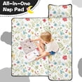thumbnail image 4 of Pioneer Flower Floral Print Pattern Toddler Nap Mat for Teens Preschool Daycare, Teens Sleeping Mat Bag, Toddler Sleeping Bag with Pillow, 4 of 6