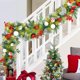 thumbnail image 4 of Guirnalda de Enredaderas de Navidad de 106 pulgadas Decoración Colgante Artificial | Adornos de bola electrochapados multicolor | Ratán plástico flexible | Estilo elegante con volantes | Decoración, 4 of 6