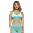 thumbnail image 2 of Women’s Dip Dye Ombre Athletic Bra Top - Aqua, M, 2 of 5