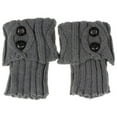 thumbnail image 4 of LNGOOR Women Leg Warmers Knitted Short Knee Winter Trim Boot Cuffs Toppers, 4 of 6