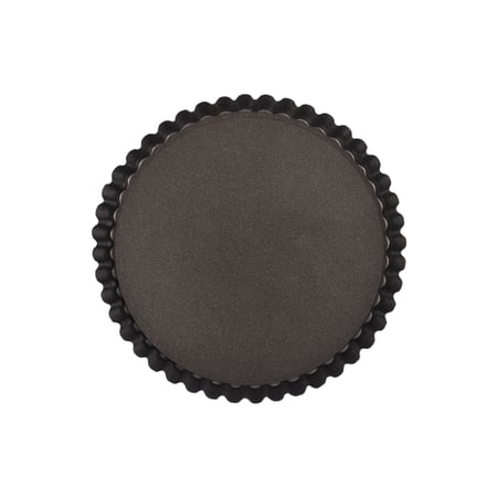 Matfer Bourgeat Exopan Steel Tart Mold with Removable Bottom Nonstick Fluted 11 3/4