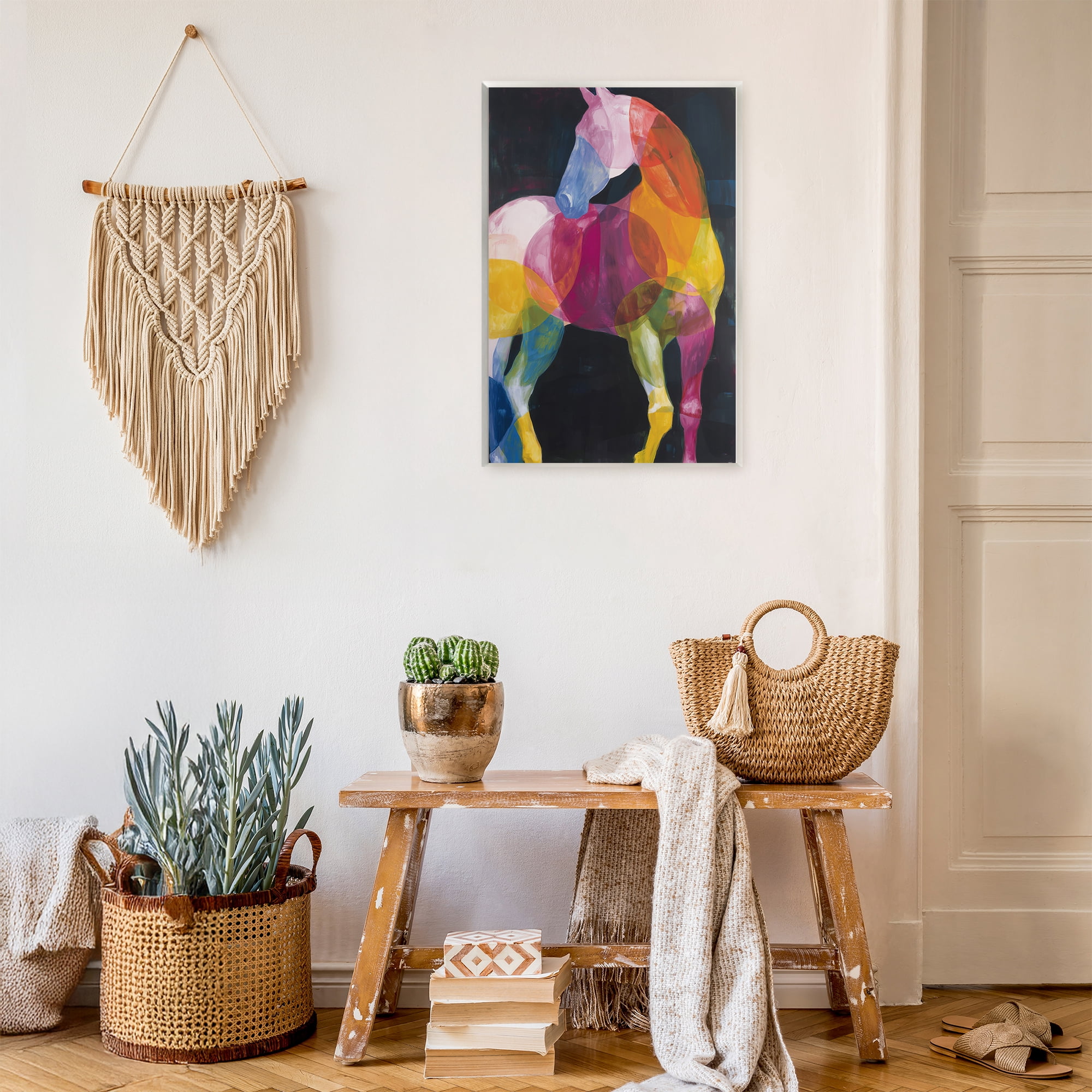 Stupell Industries Prism Horse Abstraction Wall Plaque Art, design by Chromatic Storm Studio