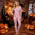 thumbnail image 2 of Family Halloween Pajama Set Long Sleeve Crew Neck, Soft Halloween Family Pajamas with Witch Hat Print, Spooky Matching Halloween Pajamas for Ki’ds Adults, 2 of 6