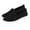 Black, variant on GEZHEN Women's Summer Soft Comfortable And Breathable Mesh Shallow Woven Casual Shoes Knit Shoes Non Slip Low Top Platform Shoes