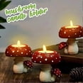 thumbnail image 3 of Mushroom Tea Light Candle Holder Cute Mushroom Light Candle Holder, 3 of 5