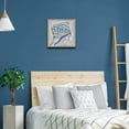 thumbnail image 6 of Conch Seashell Canvas Coastal Wall Art Blue Beach Scene with Sea Life on The Sand Canvas Art Wall Decor for Home Bathroom Kitchen Office Decoration Framed Ready to Hang Size 12x12inch, 6 of 6