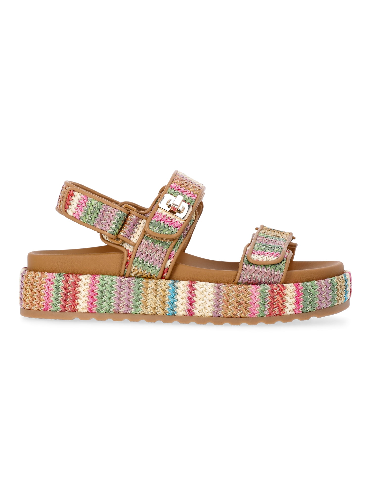 Madden NYC Women's Raffia Platform Sandals