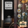 thumbnail image 3 of Butterfly Floral Blackout Curtains for Bedroom/Living Room, Pinch Pleated Black Out Curtains, Country Daisy Wildflower Brown Barn Door Room Darkening Window Drapes with Hooks 2 Panels, 59"x70", 3 of 8