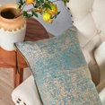 thumbnail image 5 of Home Soft Things Jacquard Chenille Big Zipper Throw Pillow Cover 2 Piece Set - Teal/Camel - 14" x 26", 5 of 6
