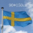 thumbnail image 1 of Sweden Flag - 150x90 cm - 100% Polyester Swedish Flag With Integrated Metal Grommets, 1 of 5